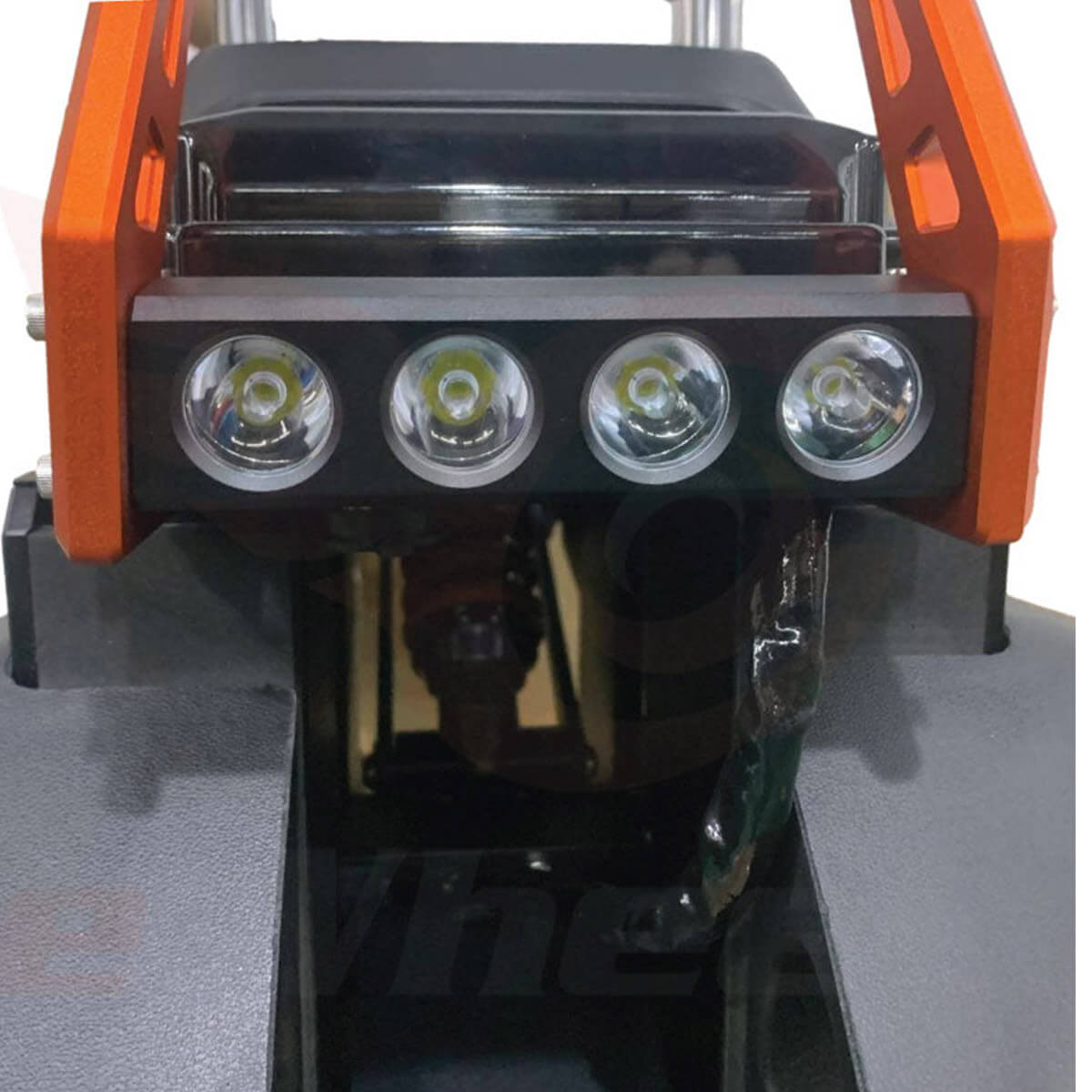 Close-up image of Electric unicycle begode extreme 50s headlight