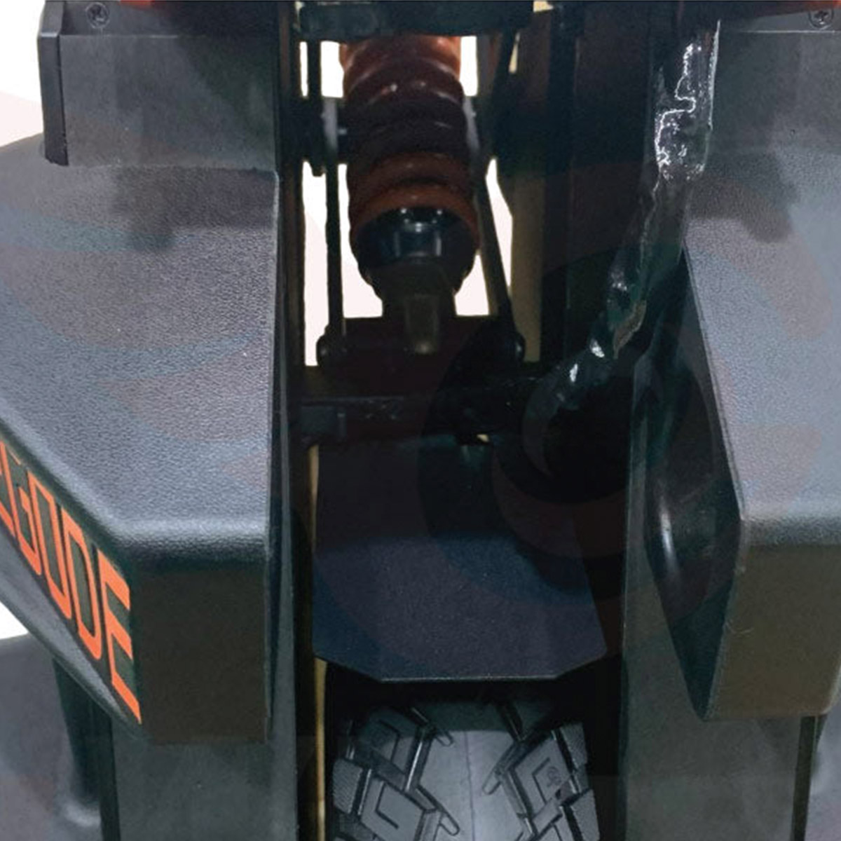 Close-up image of Electric unicycle begode extreme 50s suspension