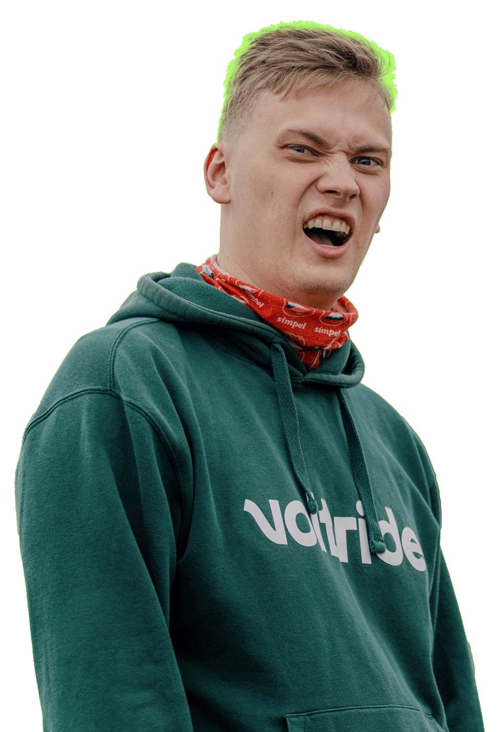 Surprised rider