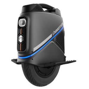 InMotion V9 -sähköyksipyörä etuviistosta vasemmalta.