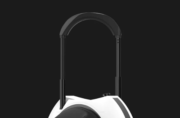 Close-up image of the Kingsong KS-16S electric unicycle's telescopic handlebar.